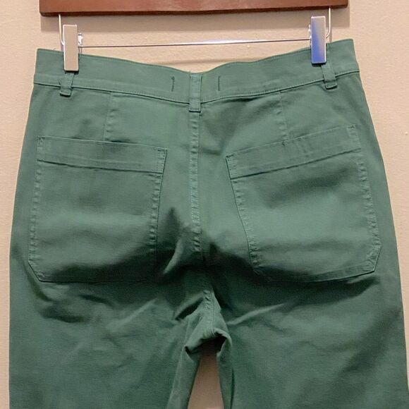 Madewell NWOT 90’s Straight High Rise Cargo Style pockets moss green 28 - Picture 4 of 9